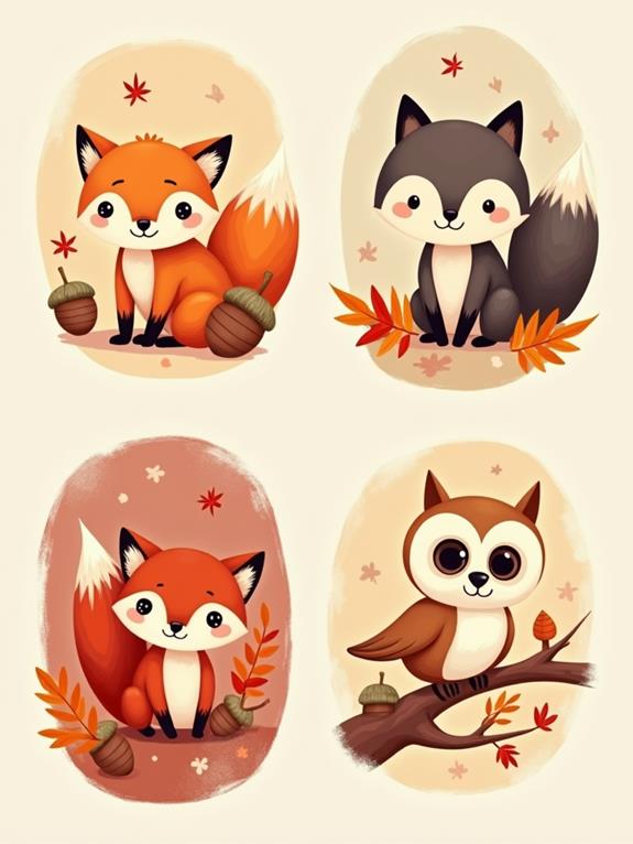 autumn s adorable animal friends